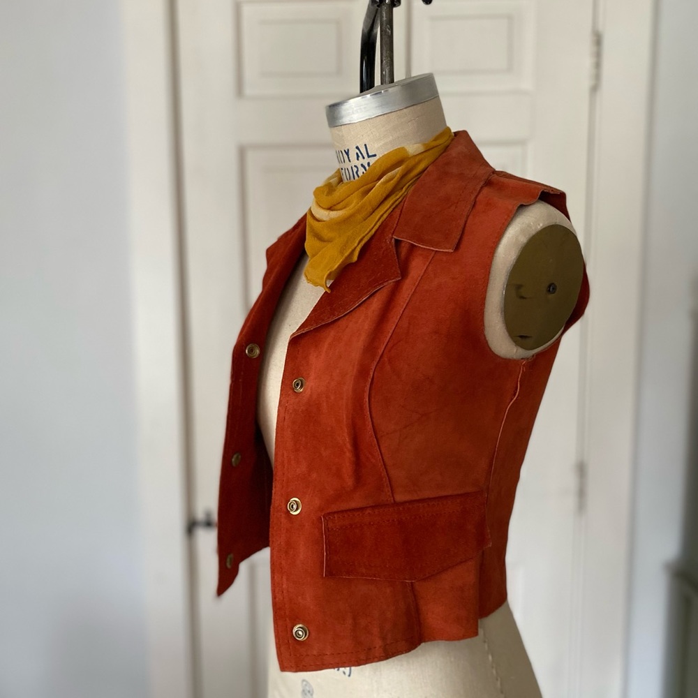 Vintage suede vest xs